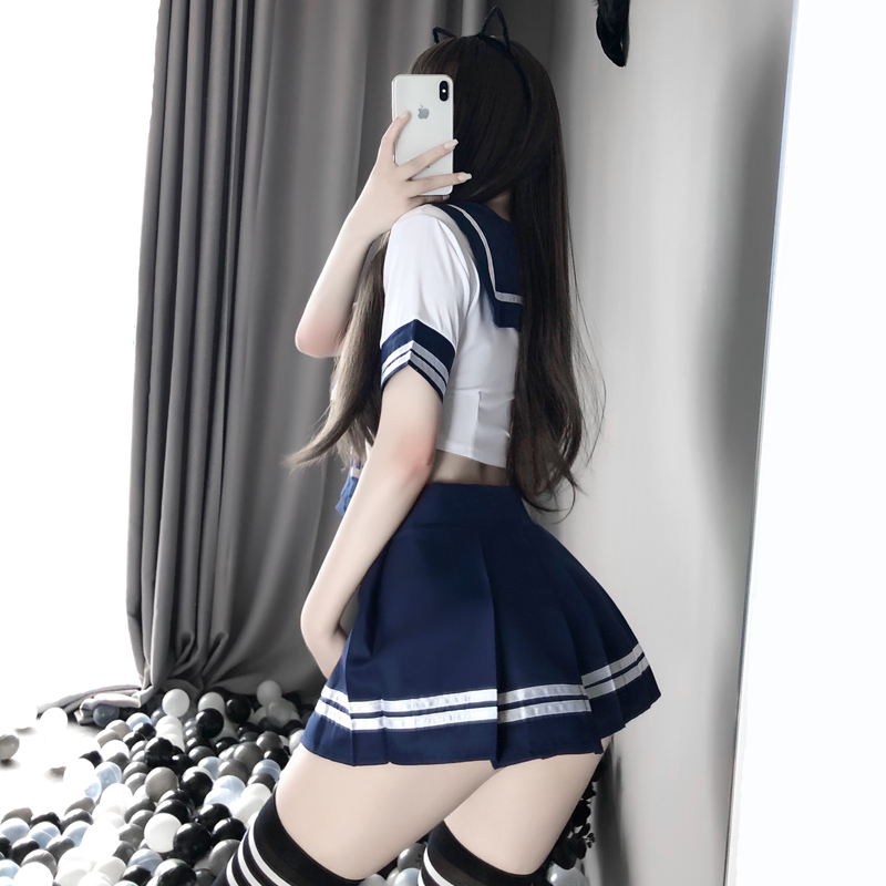 Đồ cosplay sexy học sinh anime - Set váy ngủ nữ sinh gợi cảm