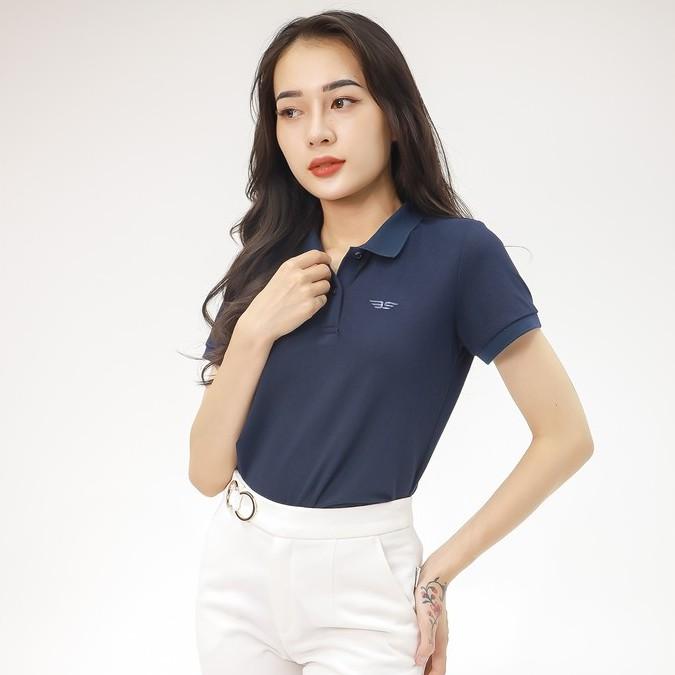 Áo Polo nữ cổ bẻ phối UCO vải cotton cá sấu cao cấp, dáng đẹp, thêu họa tiết màu trắng, xanh, navy ATS0497