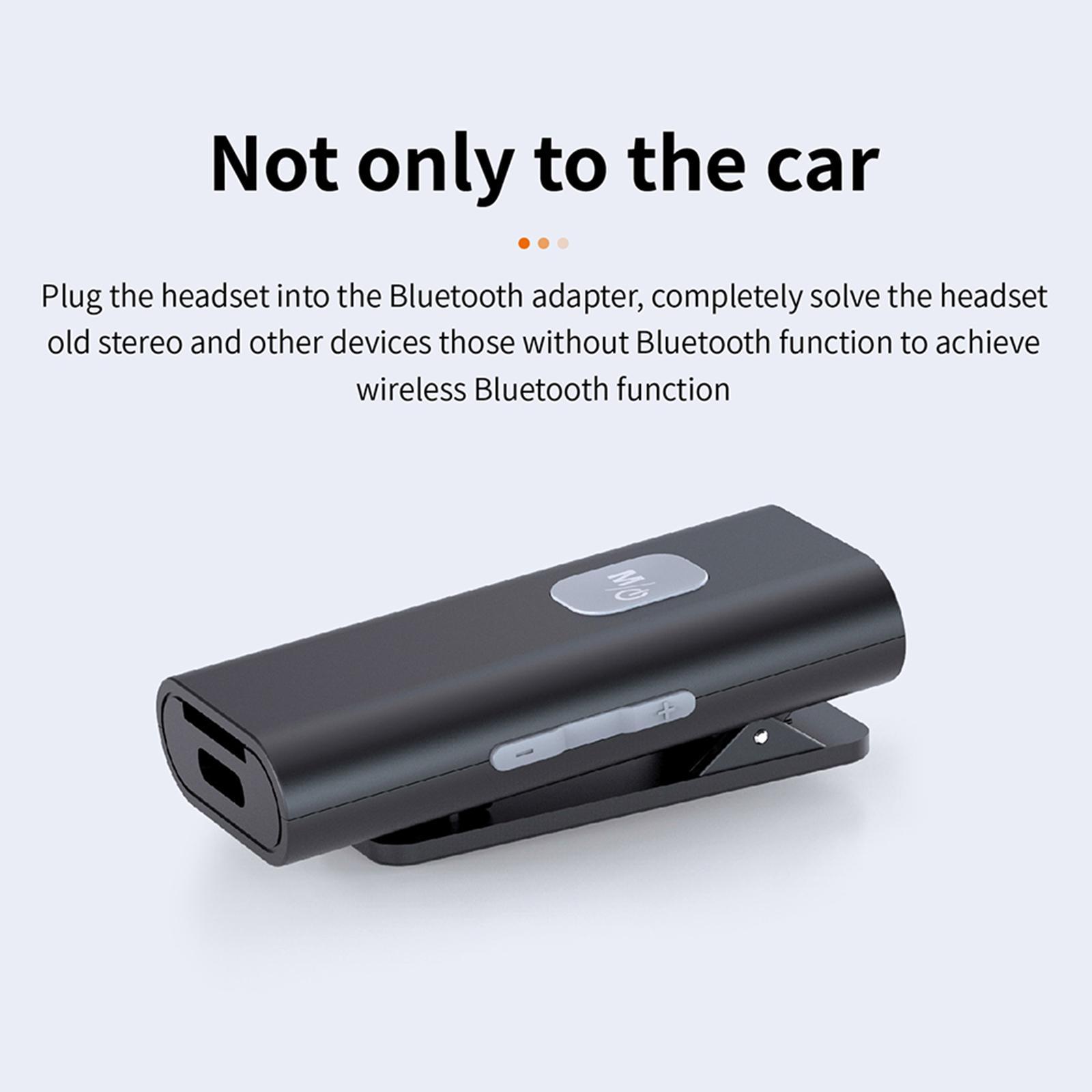 Bluetooth 5.0 Receiver Audio Adapter with Mic for Car Headphone