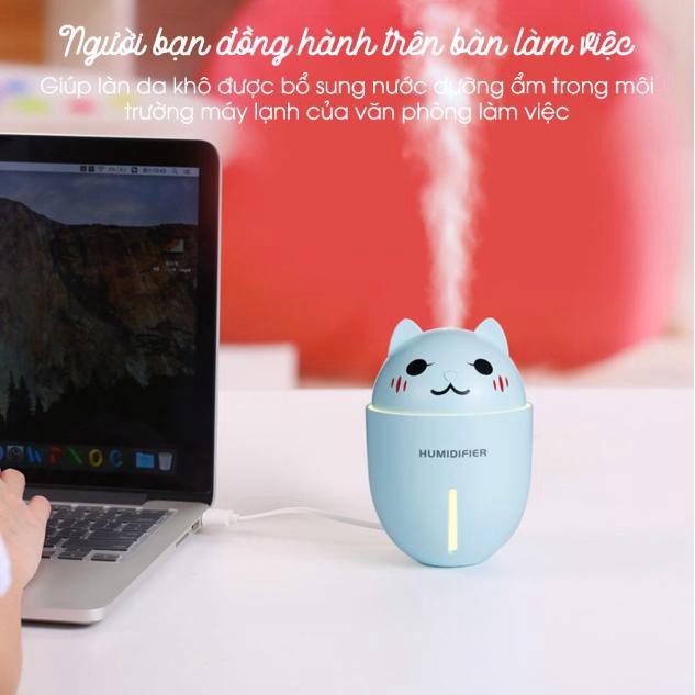 Máy phun sương tạo ẩm Mèo con HUMIDIFIER CAT - có thể dùng với tinh dầu