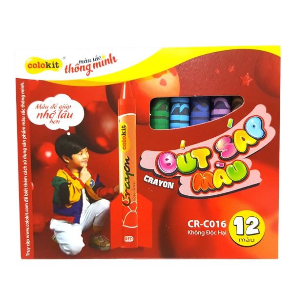 Bộ 3 Sáp Màu Colokit CR-C016 - 12 Màu