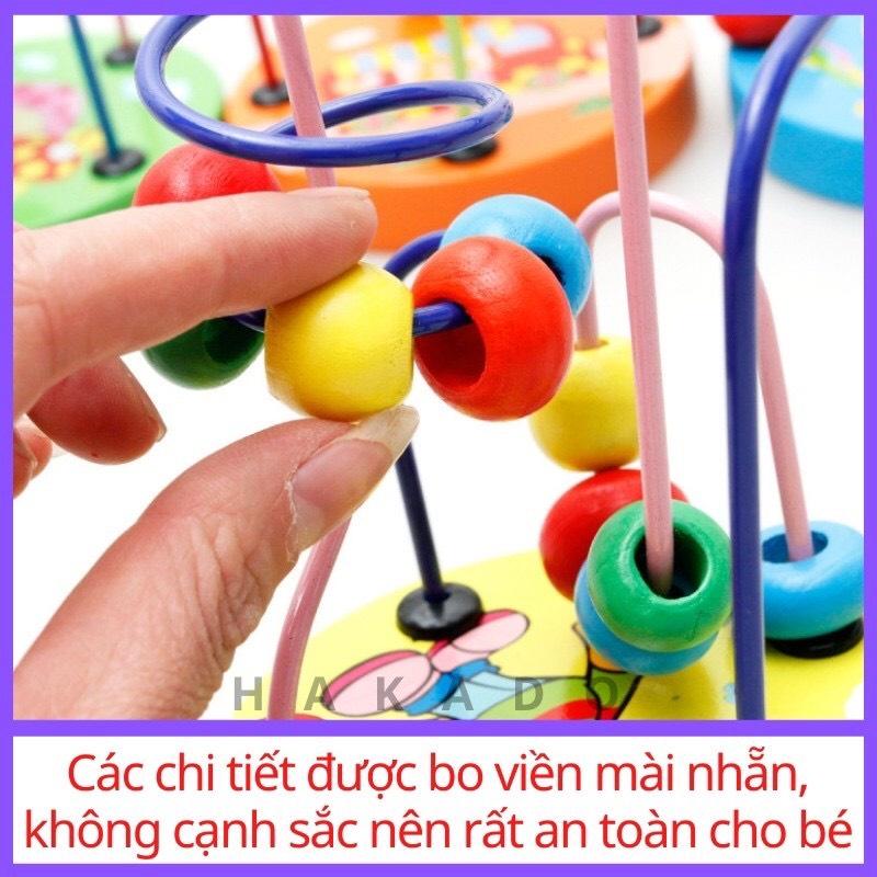 Đồ Chơi Luồn Hạt Gỗ Rèn Luyện Kỹ Năng Khéo Léo Kiên Nhẫn Cho Bé Hàng Đẹp Chuẩn