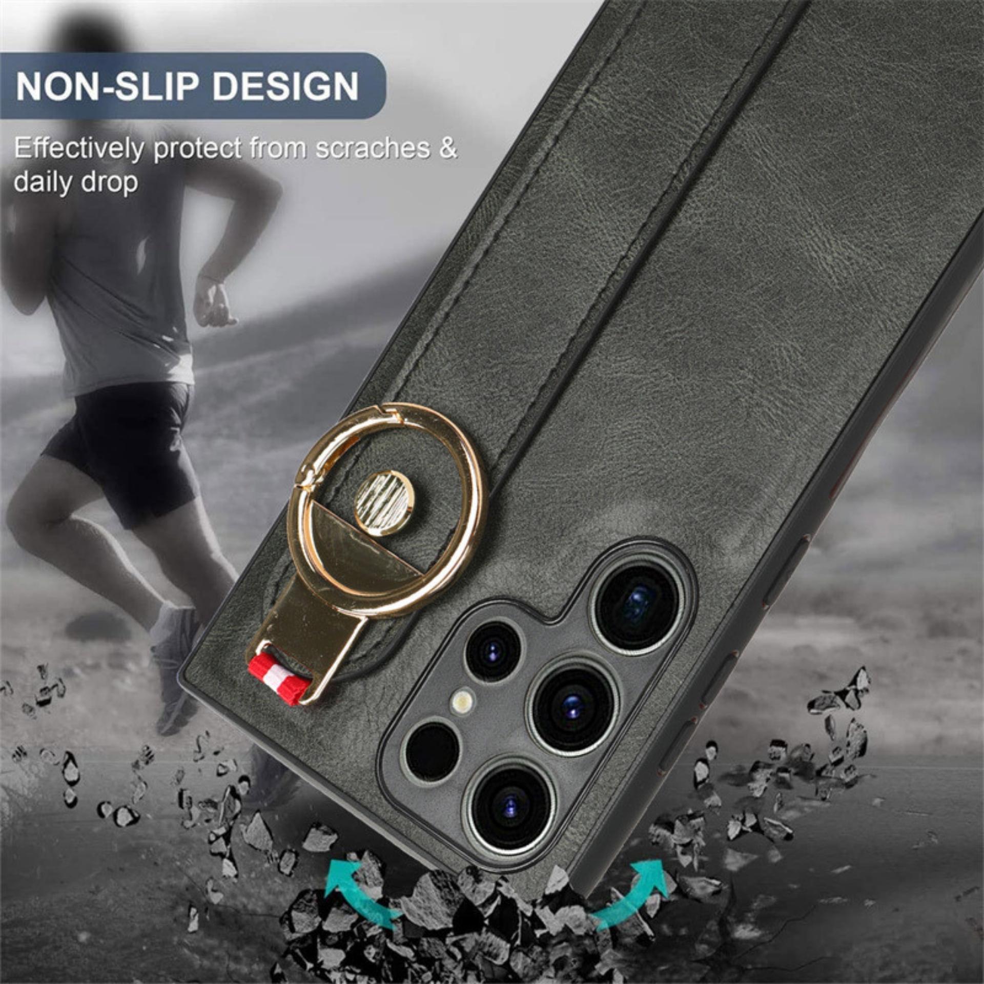 Ốp Lưng Case Dành Cho Samsung Galaxy S23 Ultra, Kai.N Leather Standing Cover, Kèm Dây Da - HÀNG CHÍNH HÃNG