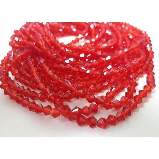 10 Dây Pha Lê Nhựa Hạt Nón 3mm 4mm