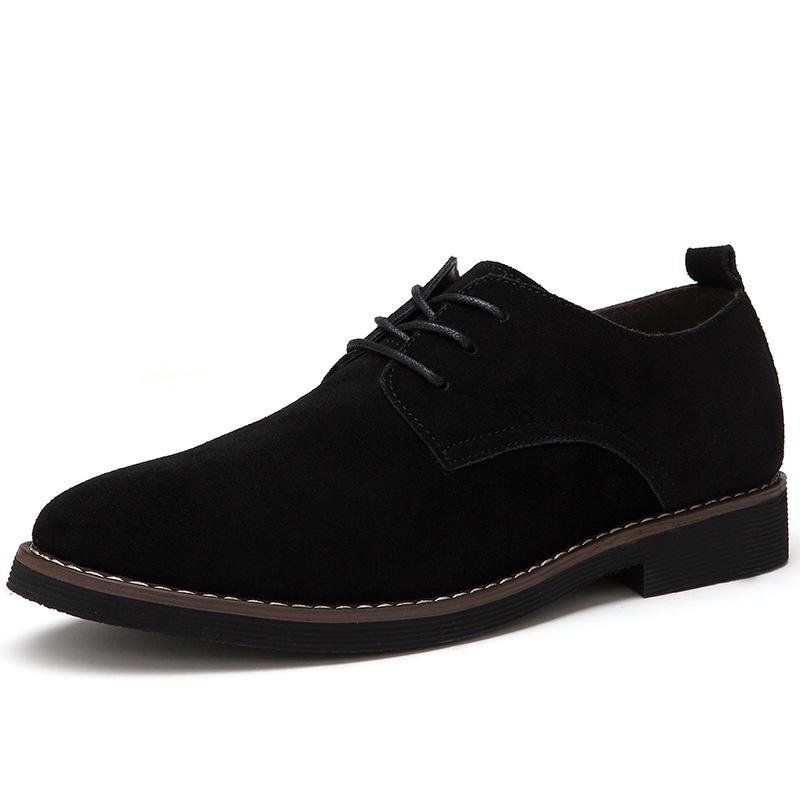 giày tây nam Derby Black Suede