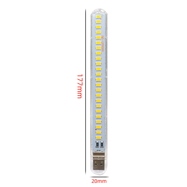 Đèn Led 24 Bóng Siêu Sáng Cắm Cổng Usb (Tặng 1 Móc Khóa Dây Da Pu Đính Đá Lấp Lánh Màu Ngẫu Nhiên)