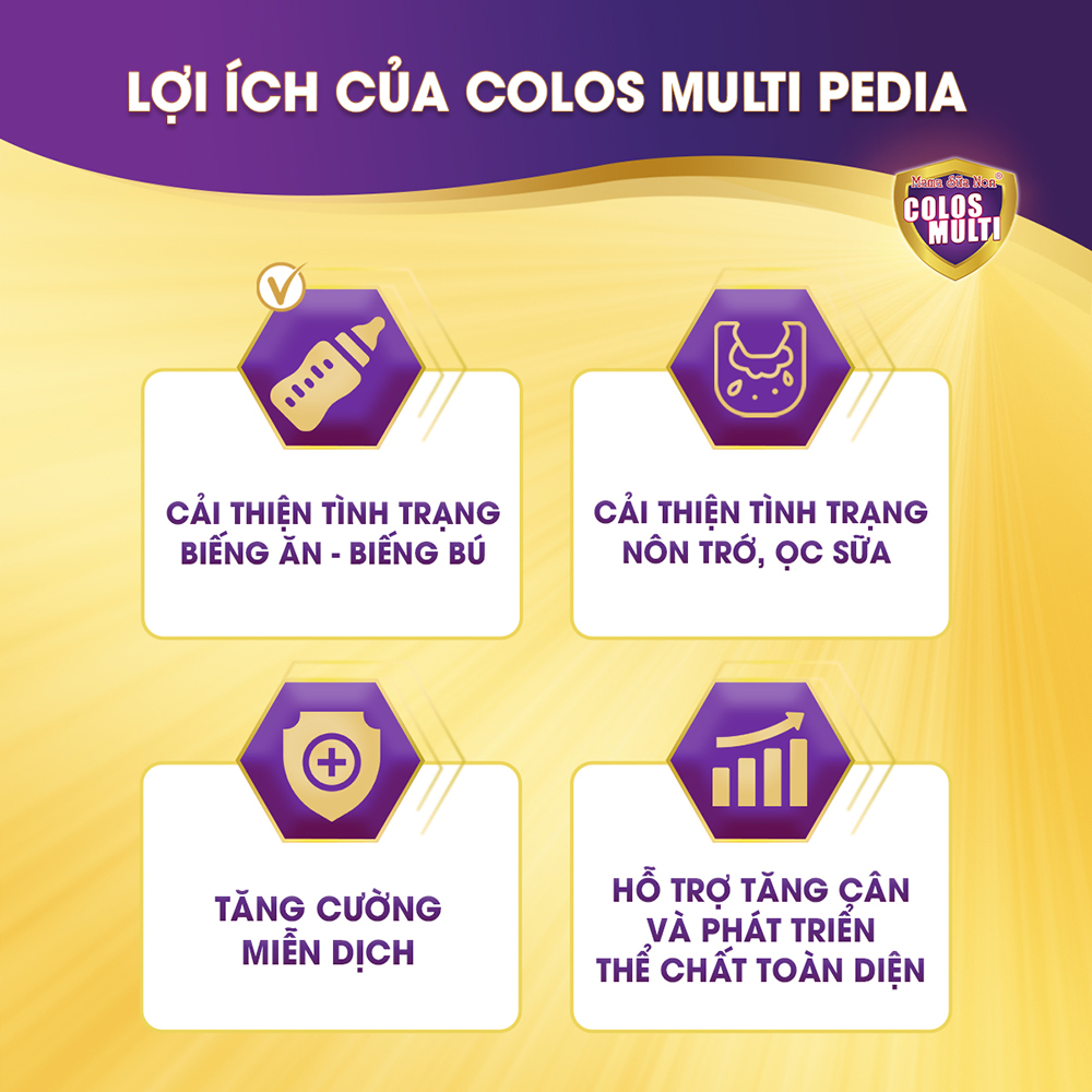 [ HỘP DÙNG THỬ] Sữa non cho bé Colosmulti Pedia hộp 2 gói x16g,chuyên biệt hỗ trợ trẻ ăn ngon