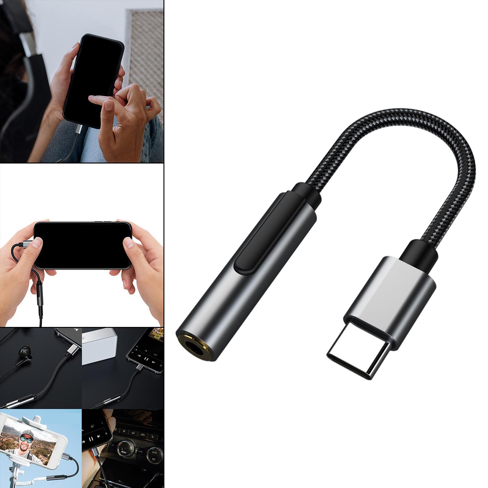USB to 3.5mm Female Headphone Adapter, Headphone Audio Adapter, Stereo to