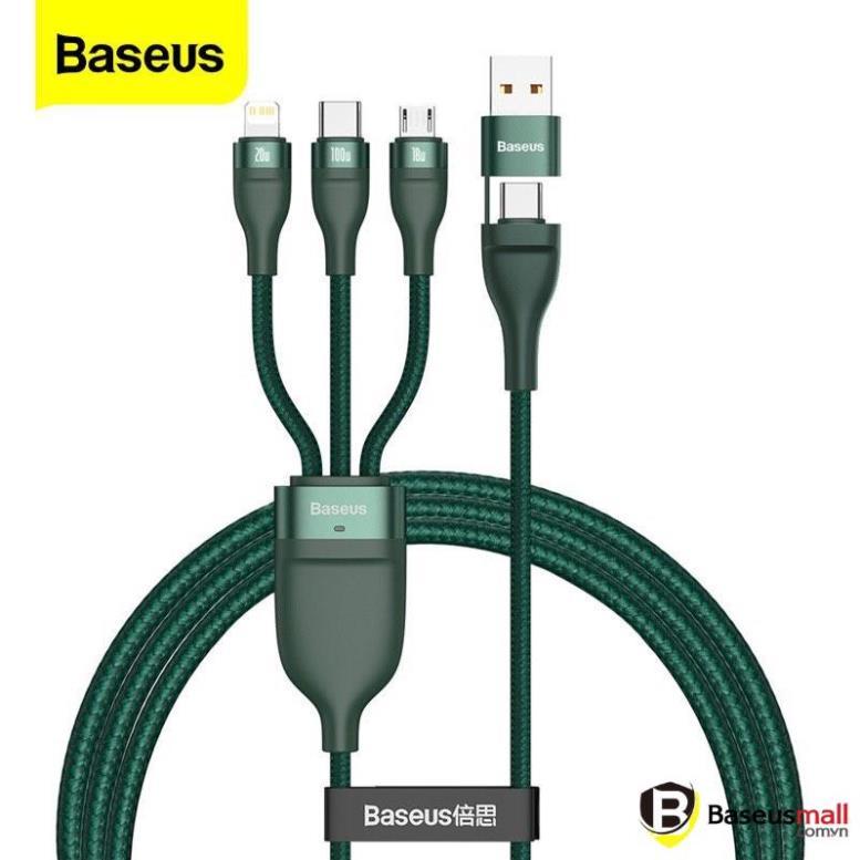 Baseus -BaseusMall VN Cáp sạc nhanh 3 đầu Baseus Flash Series 3 in 1 Plus