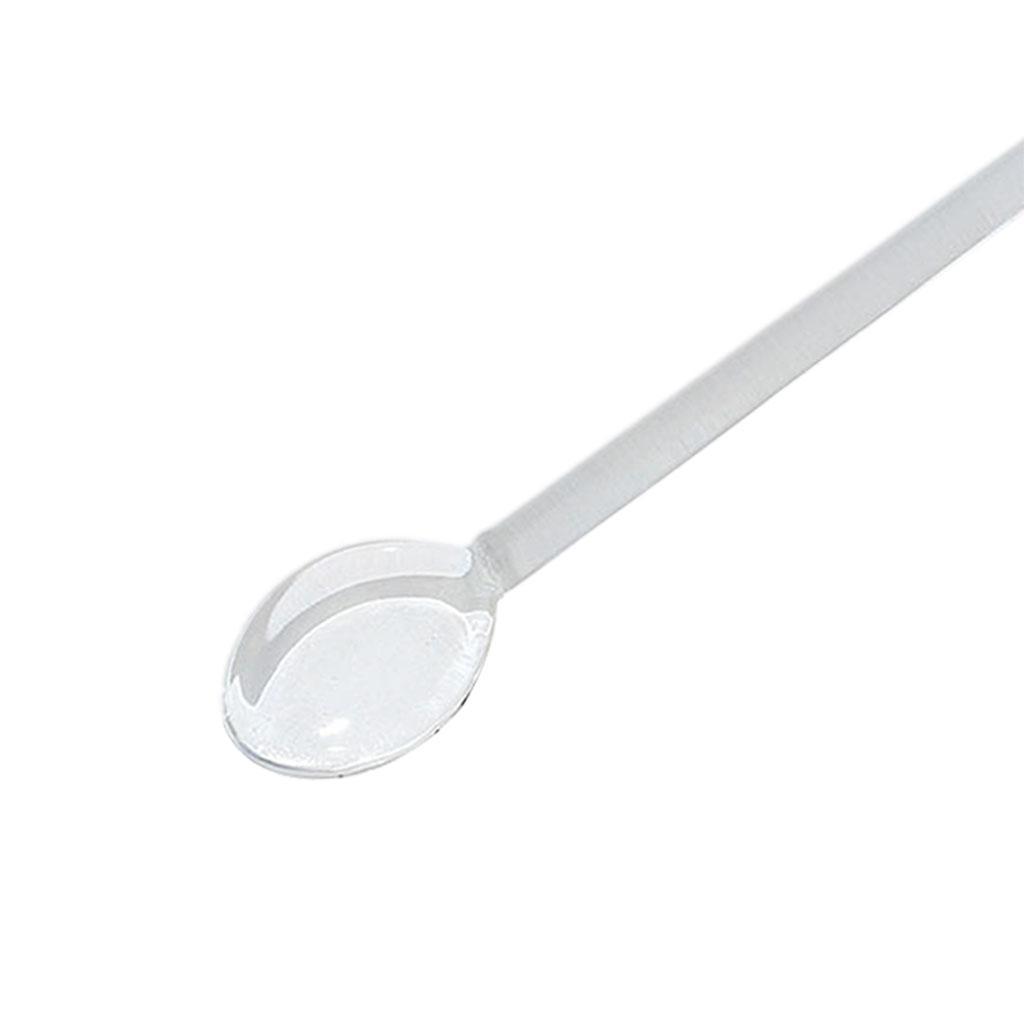 2X Glass Teaspoons Safe Stirring Spoon for Stirring Coffee Bar Clear