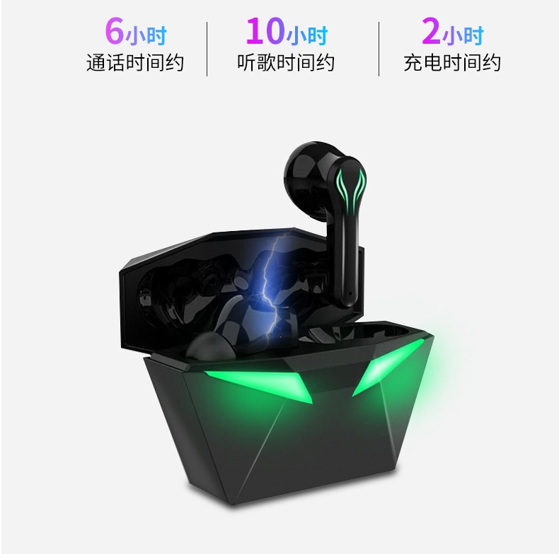 Tai Nghe Gaming Không Dây Bluetooth 5.0 FLOVEME - KW01, hỗ trợ đàm thoại độ trễ cực thấp khi chơi game, Bass mạnh mẽ