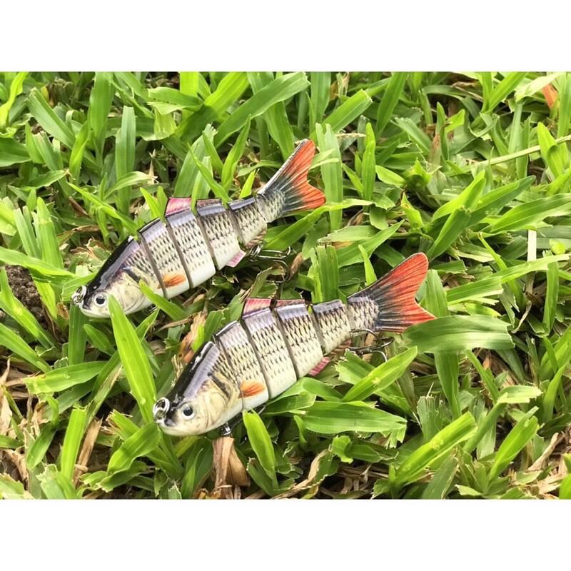 Mồi cá giả 6 khúc câu lure, chẽm,tráp, bass, măng/Giá rẻ vô địch