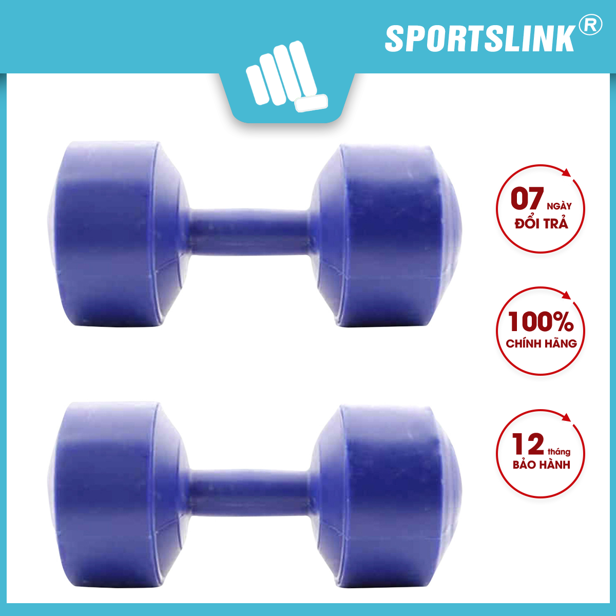 Bộ 2 Tạ tập tay nhựa VN 1kg Sportslink