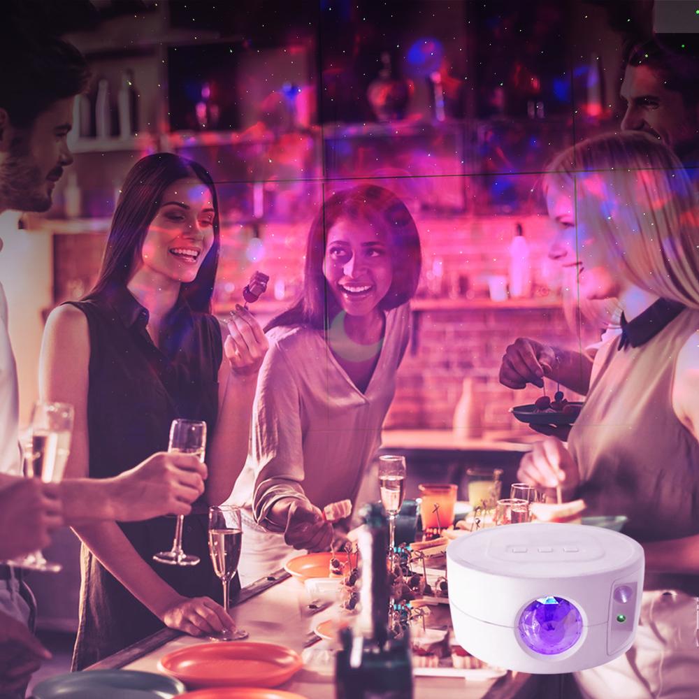 Projector Light Night Lamp with 9 Diverse Lighting Modes Effects 3 Levels Dimmable Brightness Adjustable/ 4H Timer