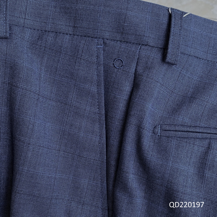 OWEN - Quần âu nam TRENDY màu XANH KẺ CA RÔ 220197 - Quần tây nam dáng ôm