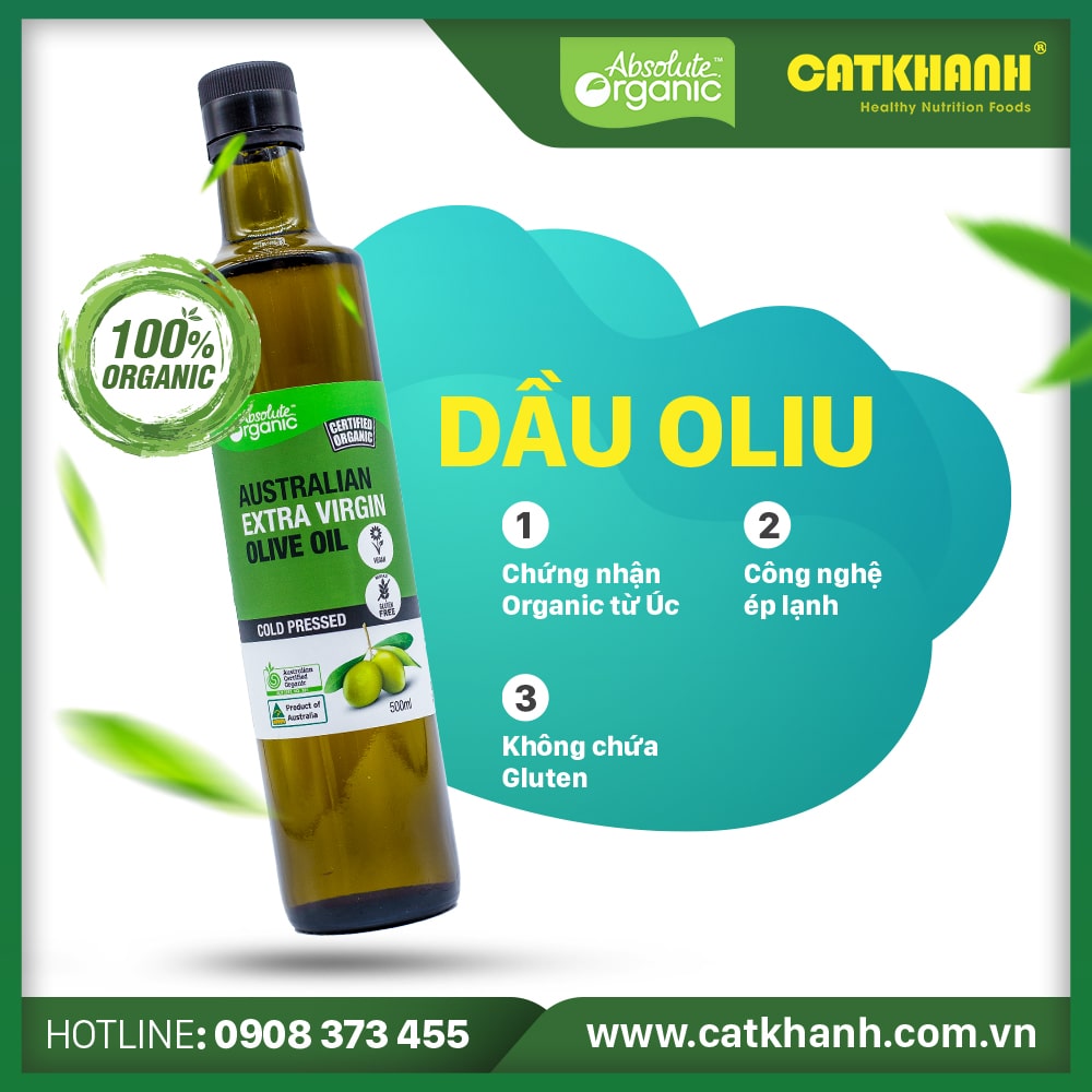 Dầu Ô- liu Úc Olive oil Absolute Organic chai 500ml