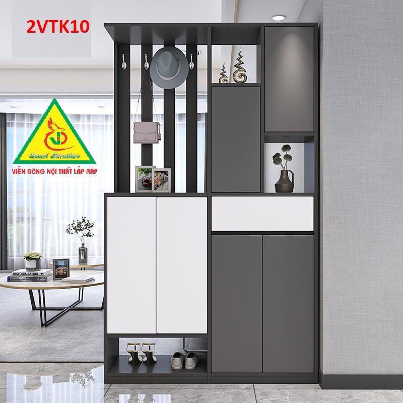Tủ kệ trang trí kiêm vách ngăn phòng khách , nhà bếp 2VTK10- Nội thất lắp ráp Viendong Adv