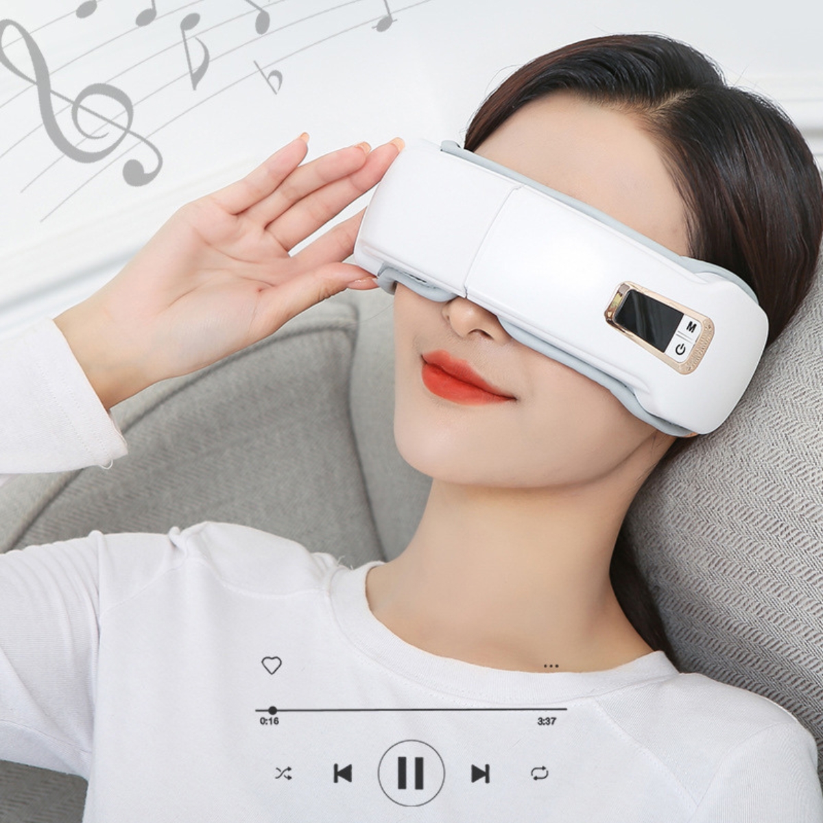 Máy Massage Mắt Megou Smart Eye Care Xoa Dịu Mát xa Mỏi Mắt Giảm Thâm Quầng Hiệu Quả Khi Làm Việc Ngồi Máy Tính - Hàng nhập khẩu