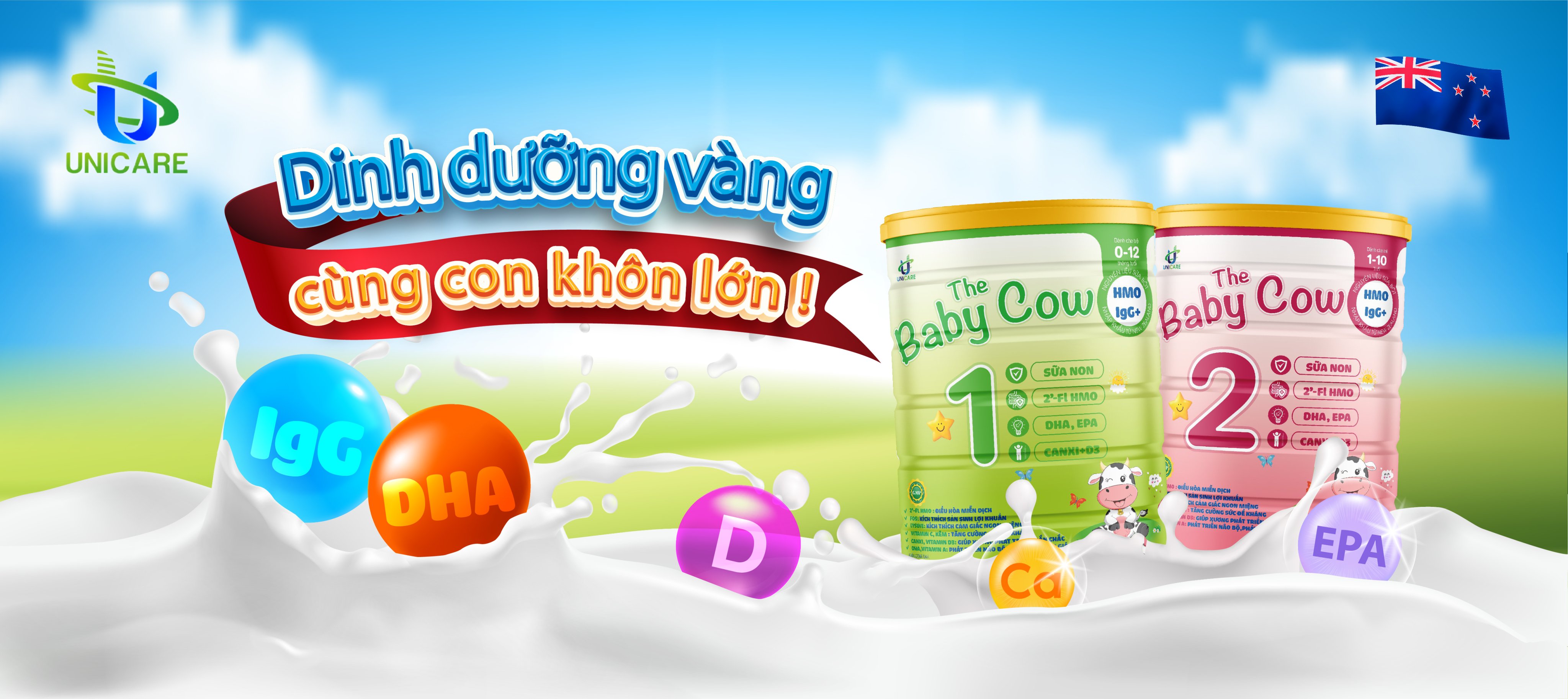 Combo 4 lon Sữa Non The Baby Cow 1 (900gr)