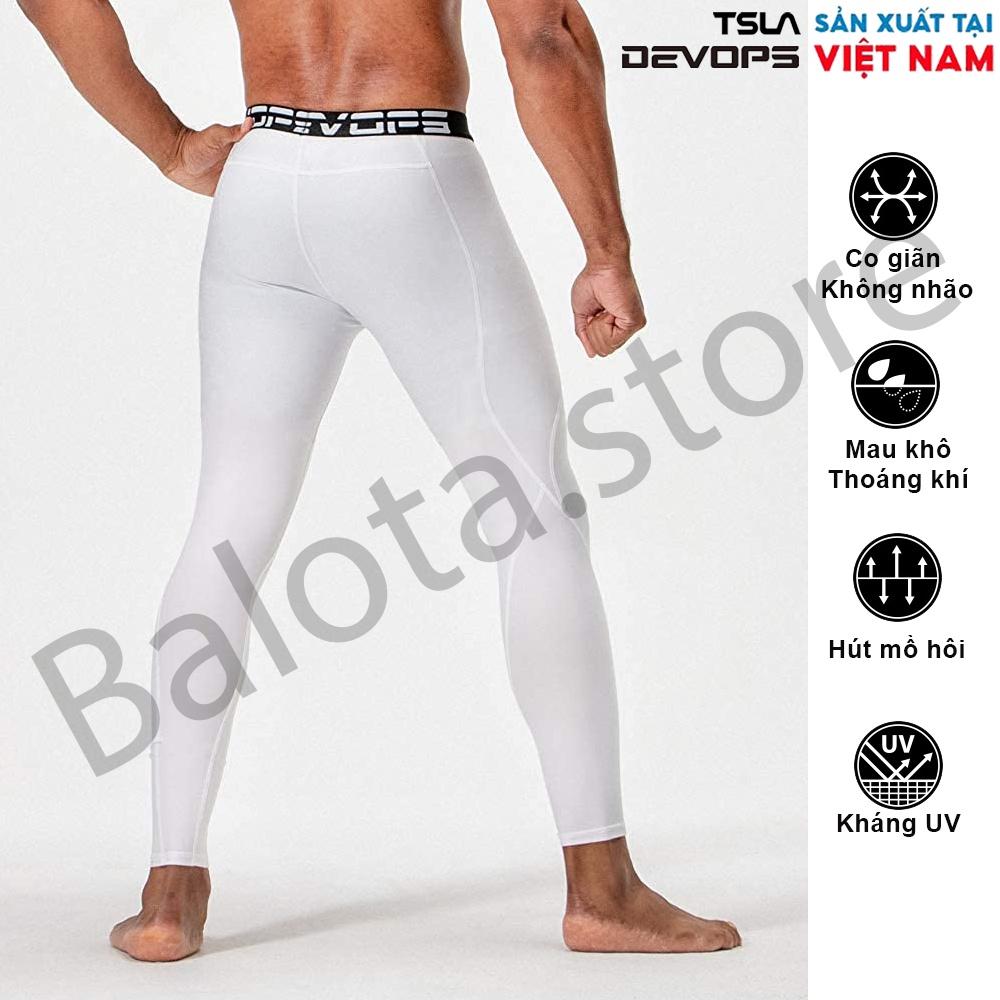 Quần bó cơ có túi DEVOPS form ôm người, chất vải co giãn 4 chiều phù hợp với anh em chơi thể thao, gym, chạy bộ, đá banh