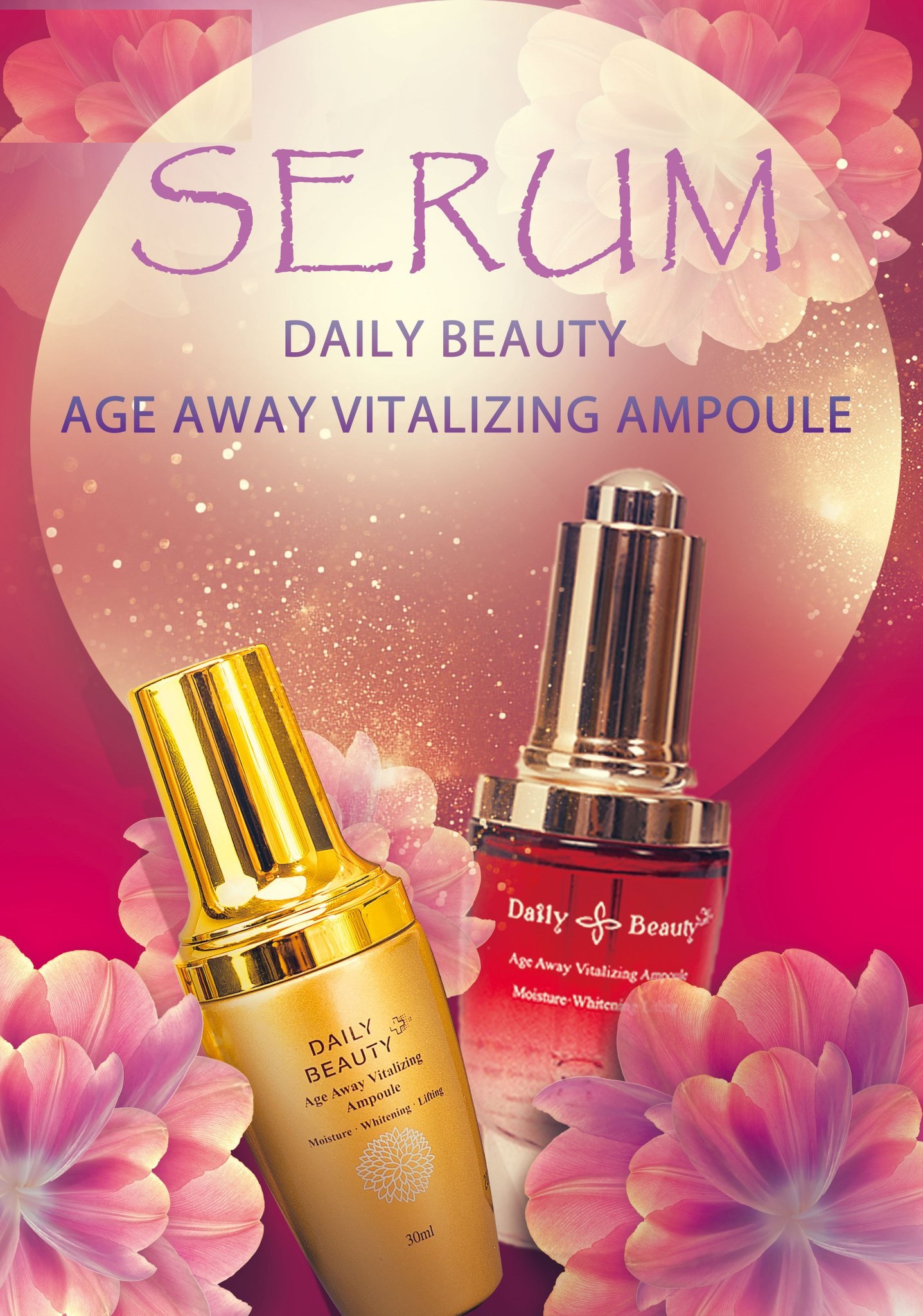 Combo 3 hộp Serum Daily Beauty Age Away Vitalizing Ampoule Đánh Thức Thanh Xuân sản phẩm nhập khẩu chính ngạch Hàn Quốc