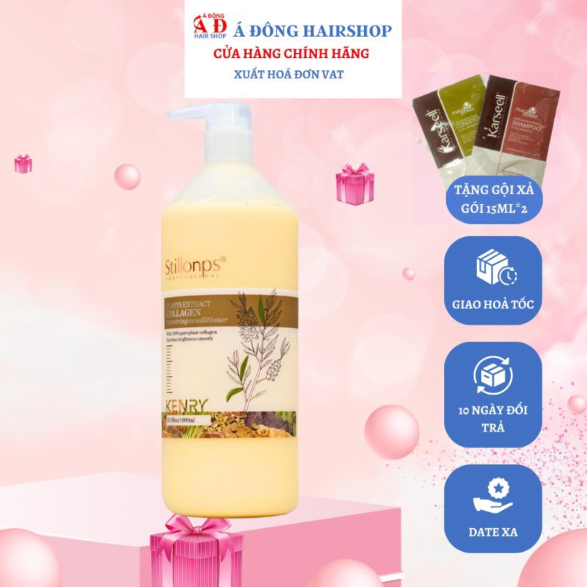 Dầu gội xả dưỡng sinh Stillonps 1000ml, giúp phục hồi, thư giãn da đầu