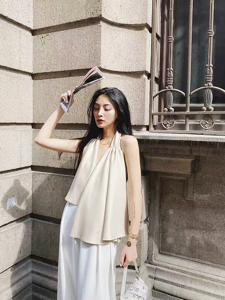 Áo Yếm Layer Tà Cổ Lớn Design Top