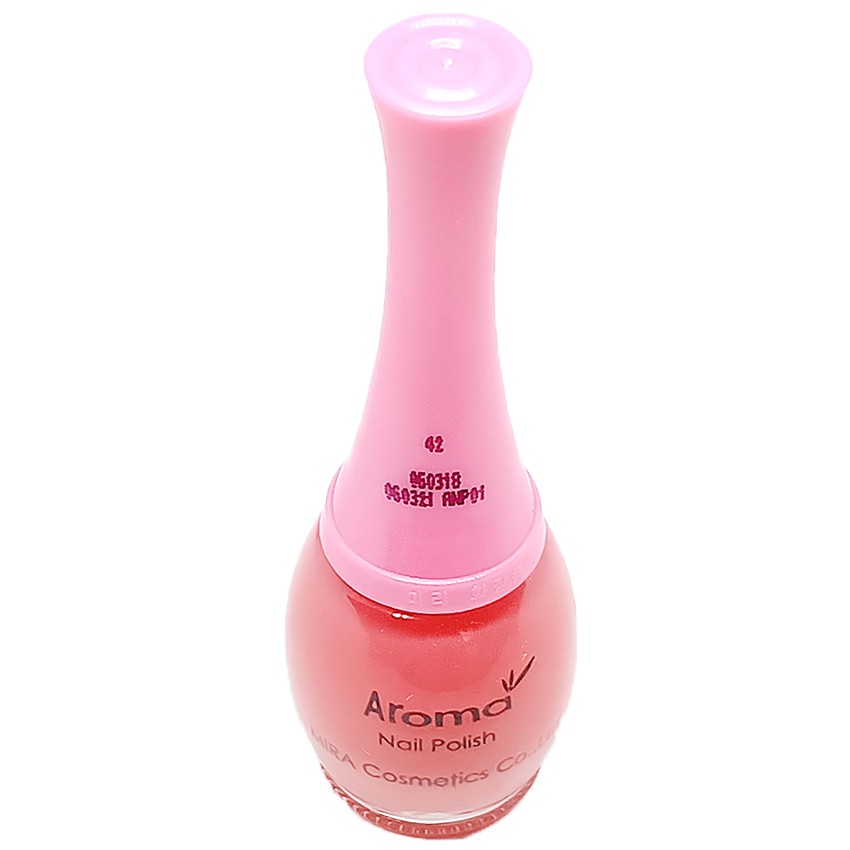 Sơn móng tay Aroma Nail Polish Hàn Quốc 12ml #42 hồng thạch tặng kèm móc khóa