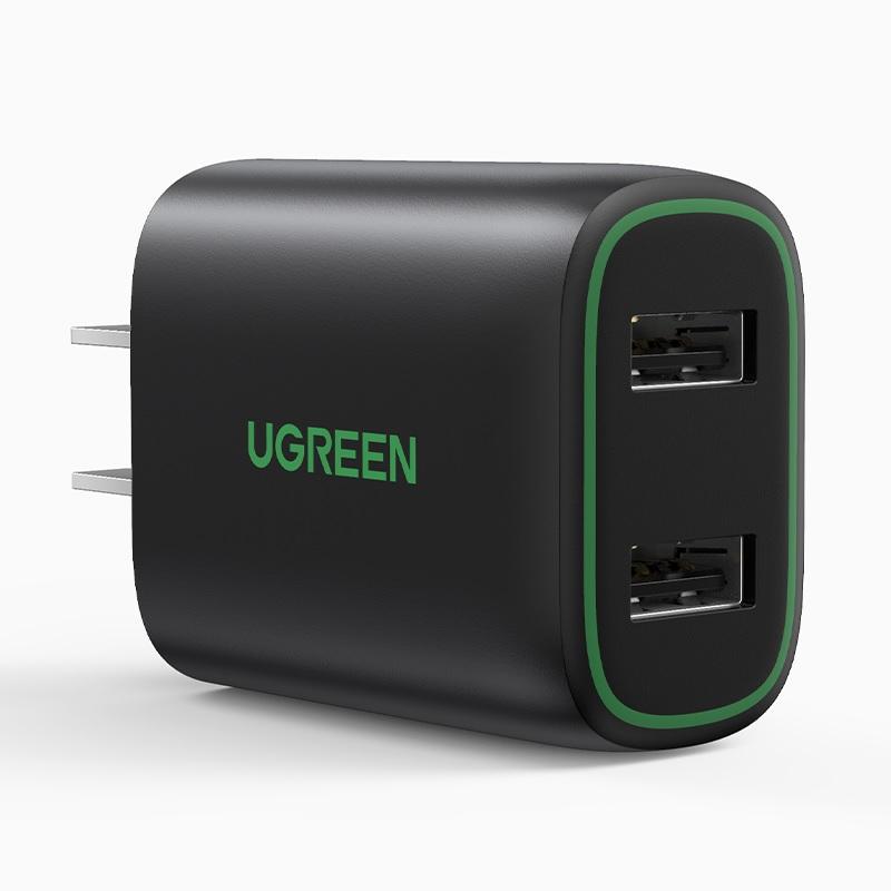 Ugreen UG80912cd230TK 15.5W 5V-2.4a màu đen Củ sạc nhanh 2 cổng usb - HÀNG CHÍNH HÃNG