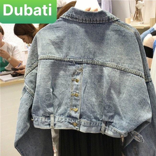 ÁO KHOÁC JEAN NỮ CHẤT BÒ NÚT SAU SÀNH ĐIỆU PHONG CÁCH TRẺ TRUNG- DUBATI FASHION