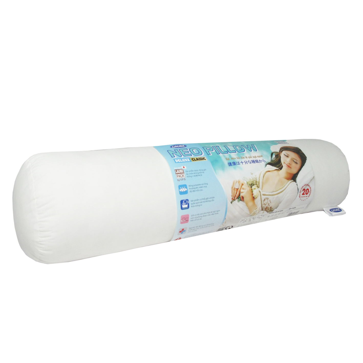 Gối ôm ép hơi Neo pillow 35x100cm hiệu laube home