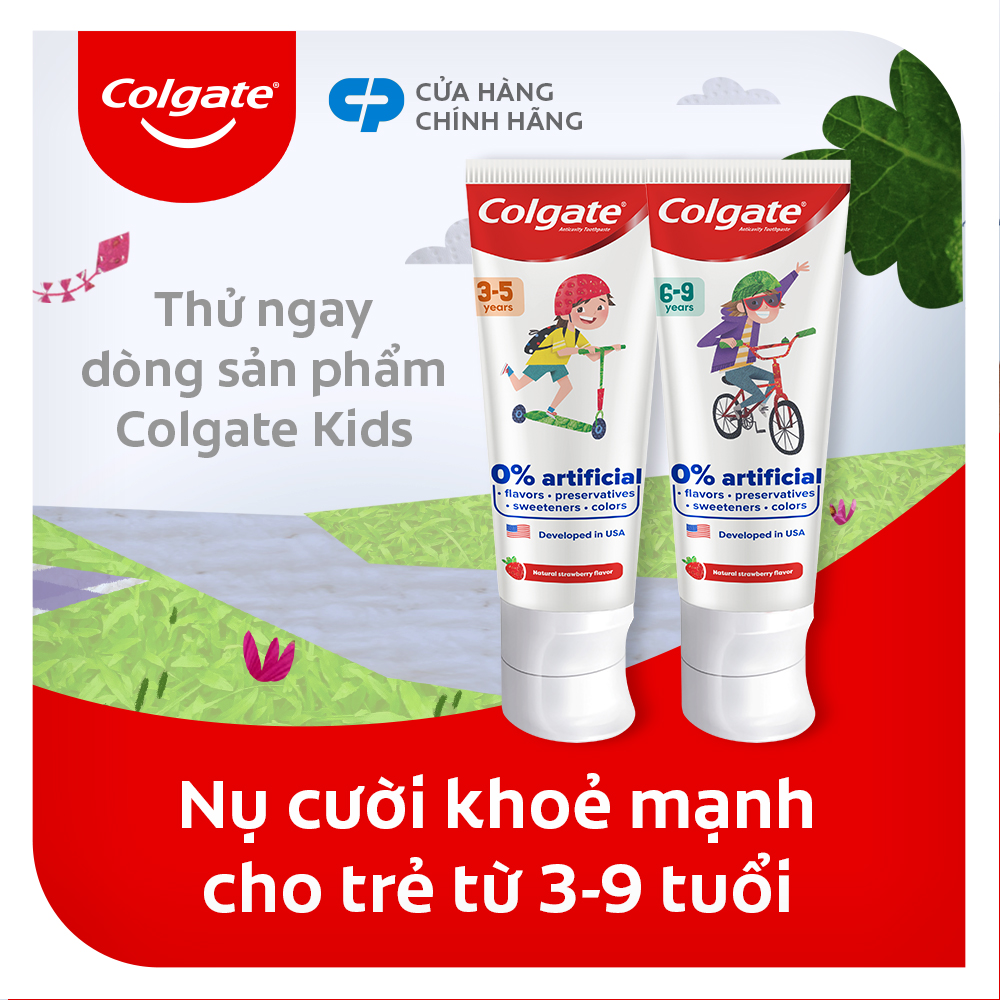 Bộ 2 Kem đánh răng trẻ em Colgate Kid Free From 6-9 80g/tuýp