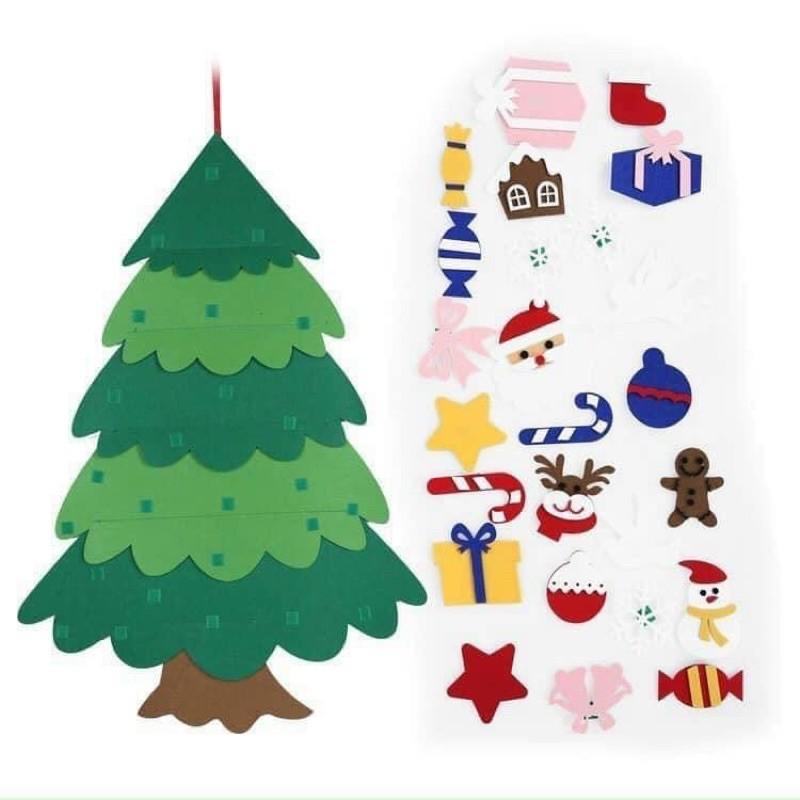 SET DIY TRANG TRÍ THÔNG GIÁNG SINH NOEL BẰNG VẢI
