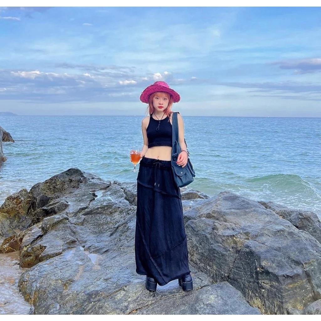 Beryl Skirt - Váy maxi suông dài nữ Hàn Remmus