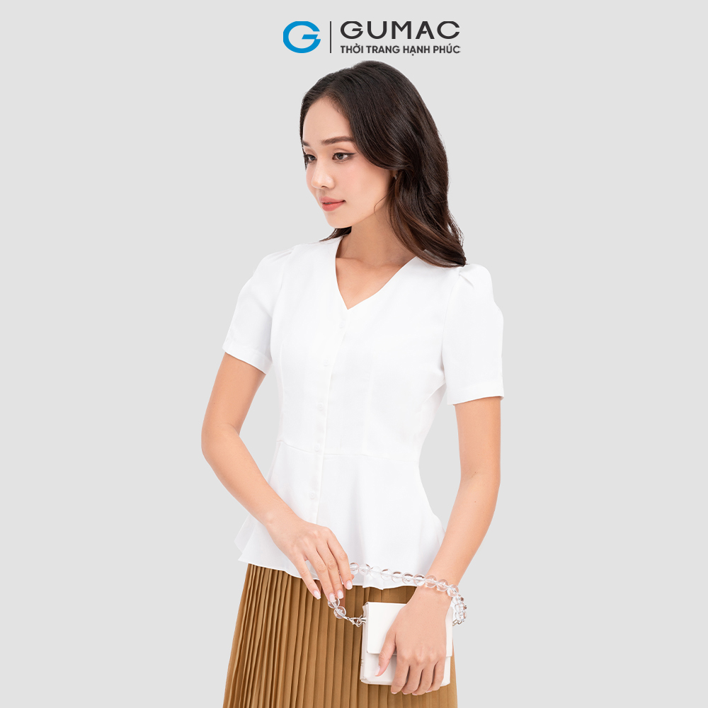 Áo peplum nẹp cài nút GUMAC LA1011