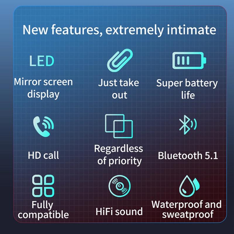 Bluetooth 5.1 Tai Nghe Không Dây Bluetooth Tai Nghe TWS Sạc Điện Thoại 2000 MAh-Tai Điều Khiển Cảm Ứng Tai Nghe Nhét Tai Tai Nghe Dành Cho Xiaomi