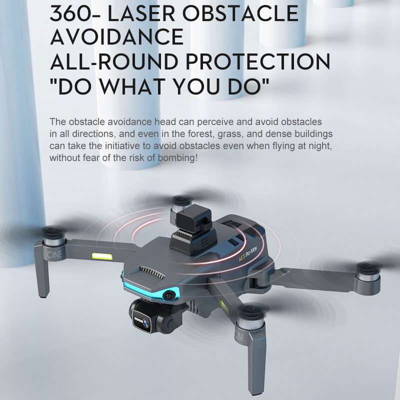 Máy Bay Flycam AE 3 Pro Max Drone Camera 4K/6K/8k FPV Không Người Lái Chụp Ảnh Quay Phim Trên Không, Động Cơ Không Chổi Than Có Thể Gập Lại Quadcopter 5G WIFI G.P.S