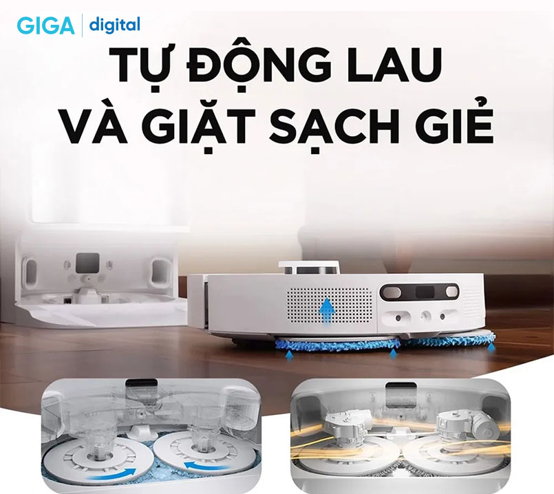 Robot Hút Bụi Lau Nhà XIAOMI DREAME L10 Ultra Tự Động Bơm Nước Giặt Sấy Giẻ Đổ Rác Tự Động Tạo Bản Đồ Siêu Nhanh Camera AI Diện Tích Hoạt Động 200m2 Lực Hút 5300 Pa Công Suất 75W - Hàng Chính Hãng