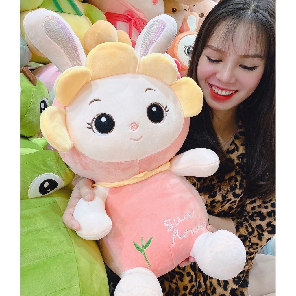 Gấu Bông Thỏ hoa hướng dương gắp máy A.e.on