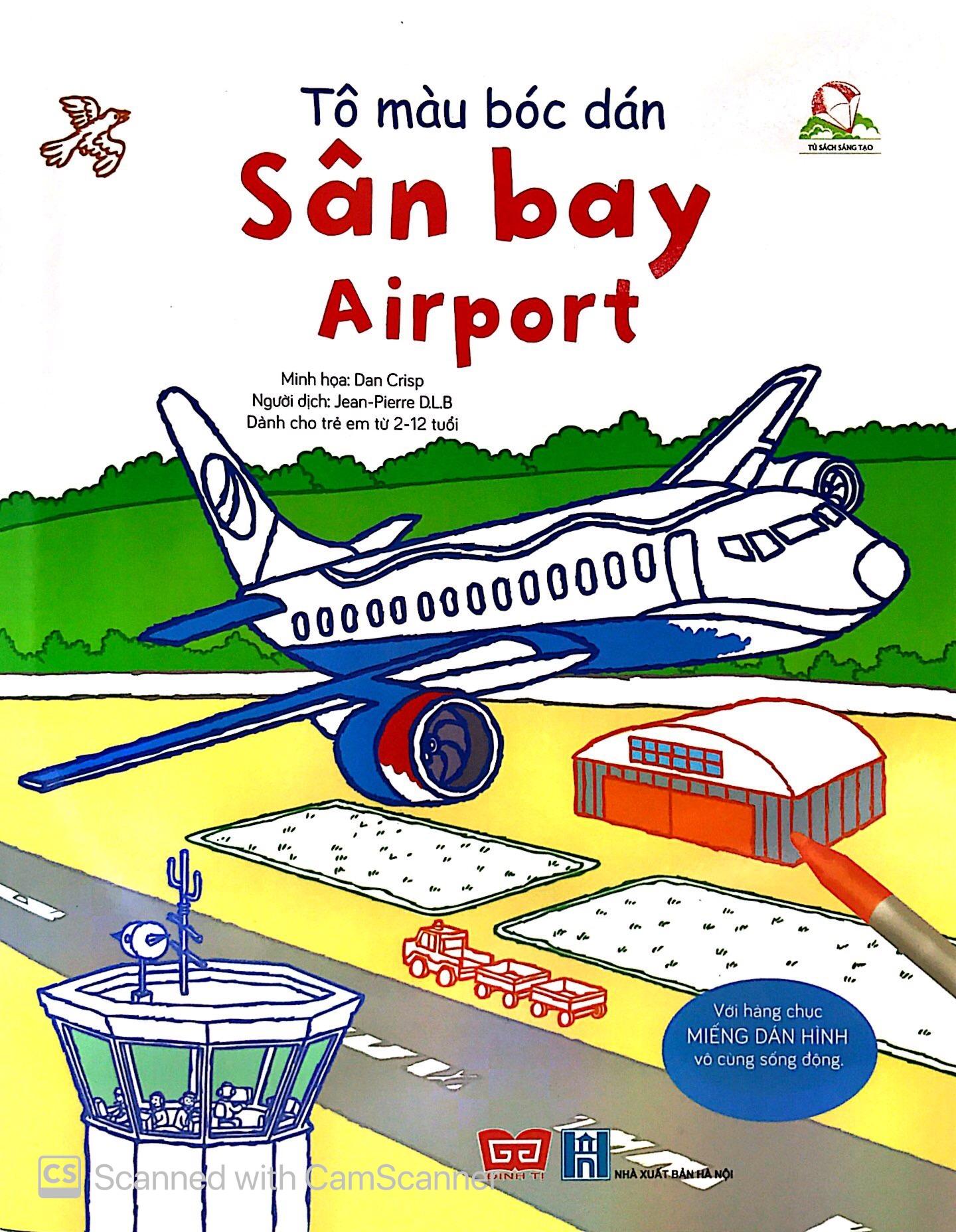 Tô Màu Bóc Dán - Sân Bay - Airport (Tái Bản)