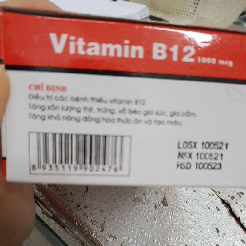 1 hộ 50 ống vitamin b 12 2ml bổ sung dinh dưỡng vật nuôi
