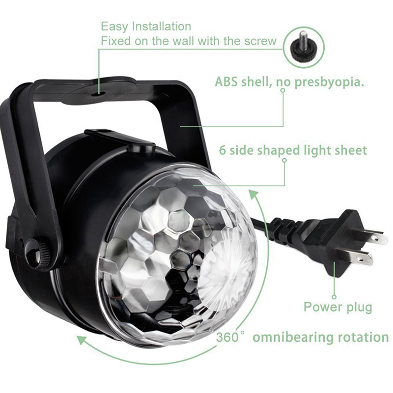 Đèn led pha lê 7 màu - Hiệu ứng ánh sáng sân khấu - phòng hát DL101