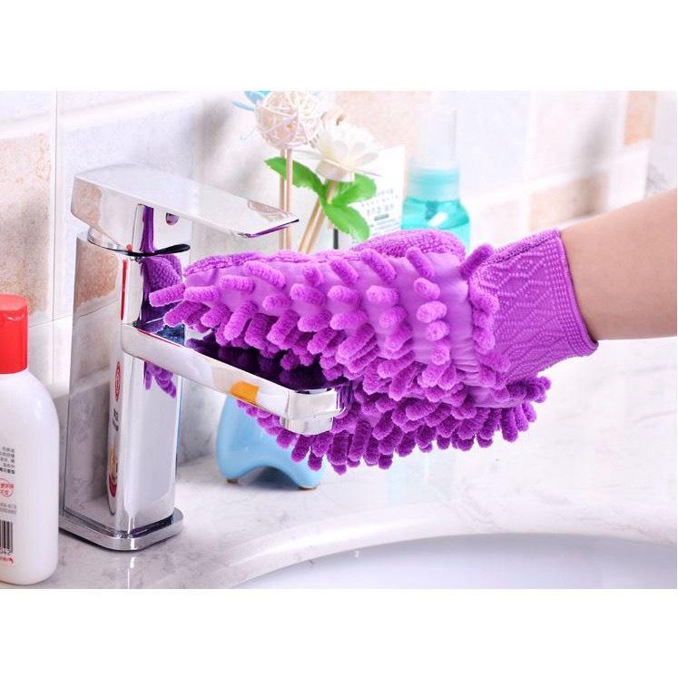 Bao găng tay lau rửa xe chống xước 2 mặt chuyên dụng xe ô tô, xe máy