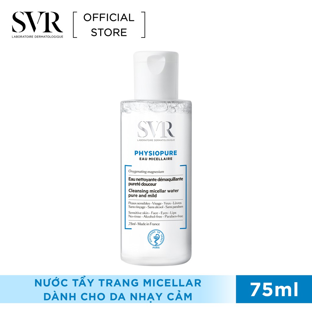 Nước tẩy trang cho da nhạy cảm SVR Physiopure Eau Micellaire (Nhập khẩu)