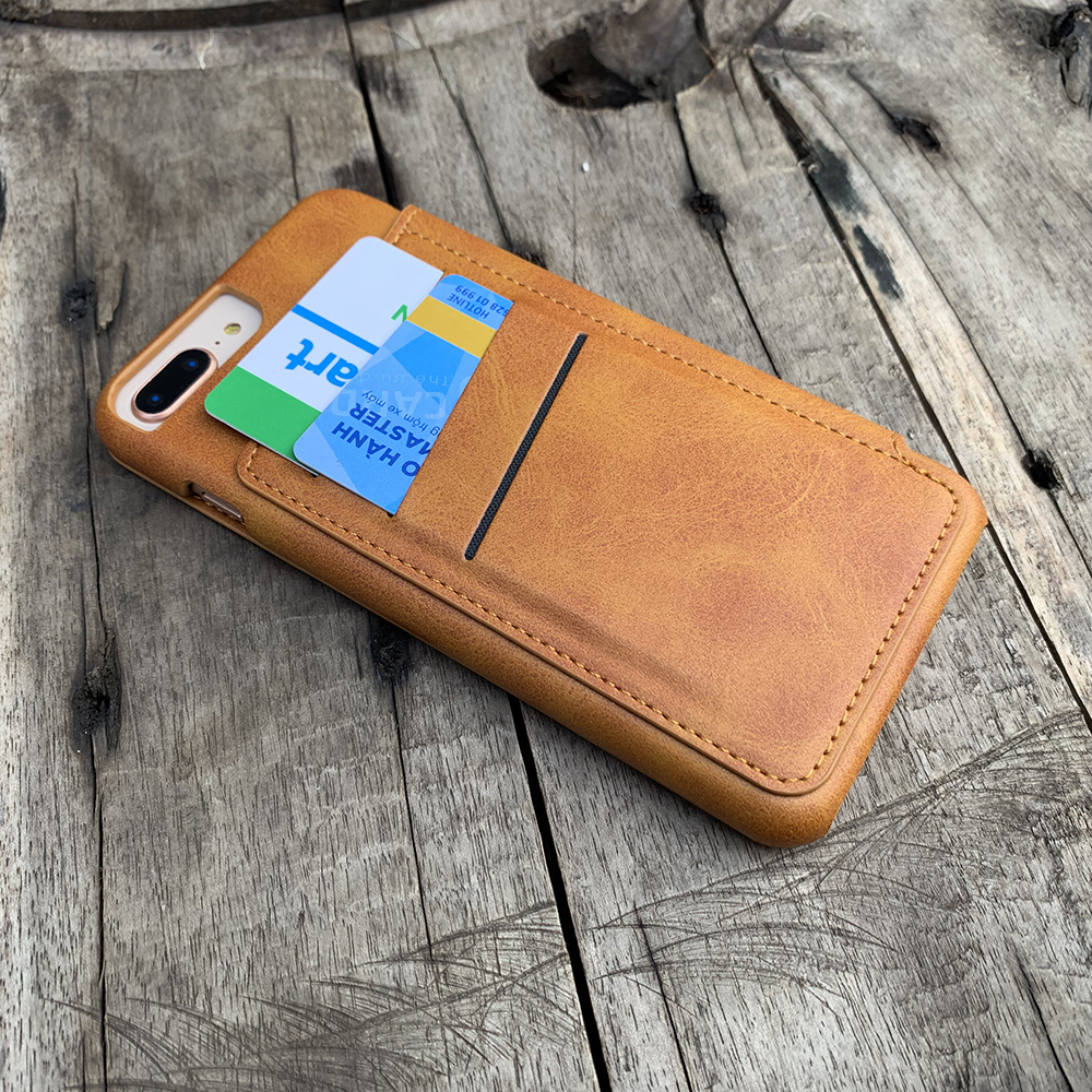 Bao da cao cấp dành cho iPhone 7 Plus / iPhone 8 Plus - Màu vàng