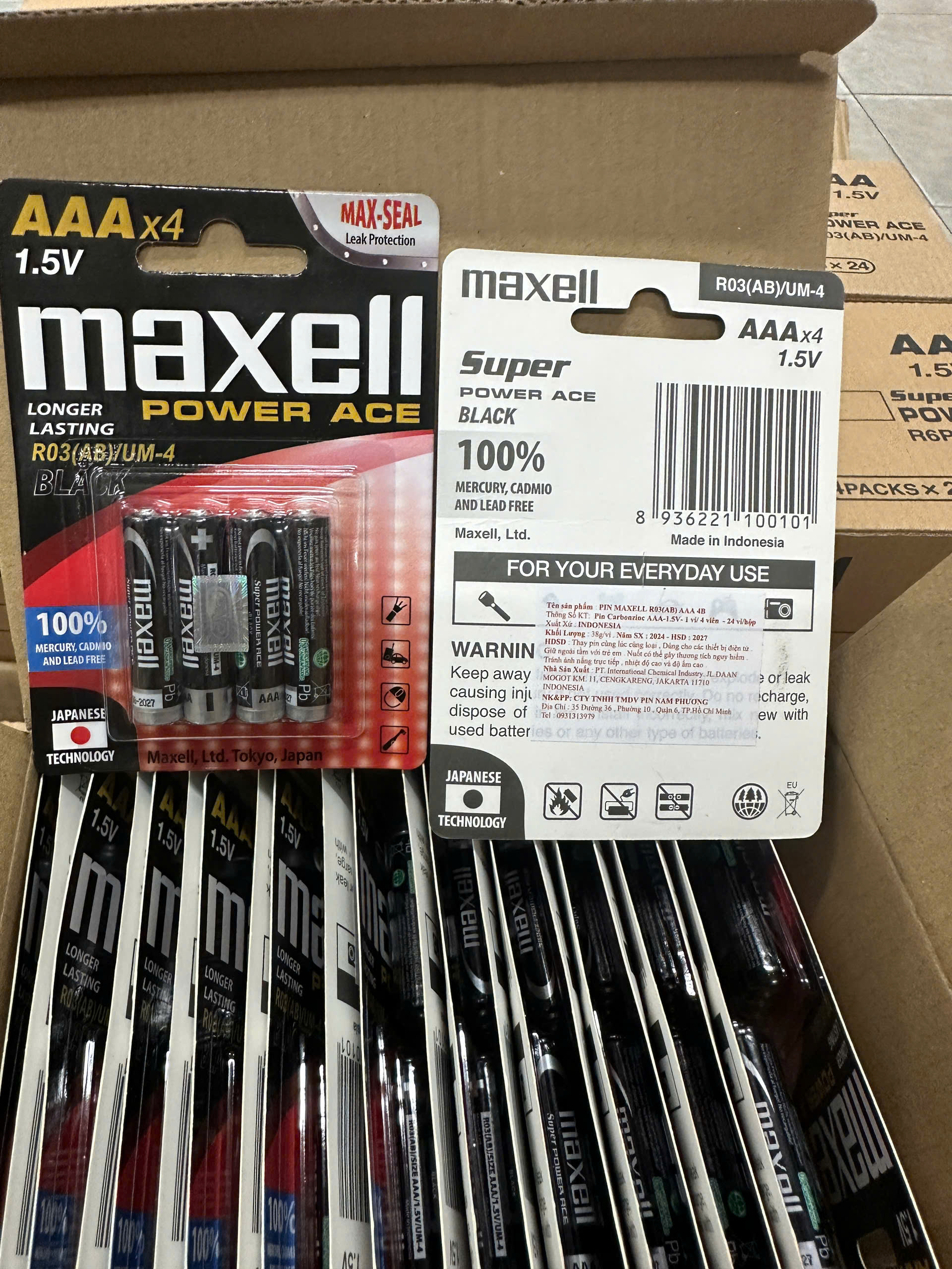 Pin Tiểu nhỏ AAA Maxell Super Power ACE Hộp 96 viên - Hàng Siêu Thị, Giá Tốt, Freeship - Hàng chính hãng