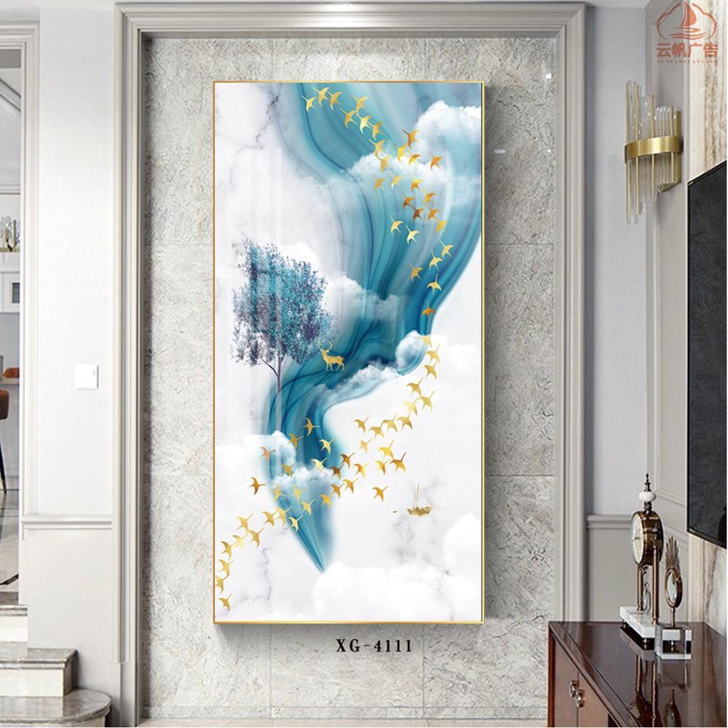 Tranh Đơn Tráng Gương Sang Trọng Trang Trí Hiện Đại - Tranh Đàn Chim Bay Trong Không Trung Nghệ Thuật