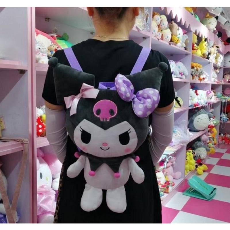 2021 Mới Kuromies Túi Hoạt Hình Giá Treo Phích Cắm Kawali Mềm Mại Sang Trọng Thời Trang Anime Dễ Thương Làm Đẹp Lông Tơ Du Lịch Ba Lô Bé Gái Dành Cho Trẻ Em