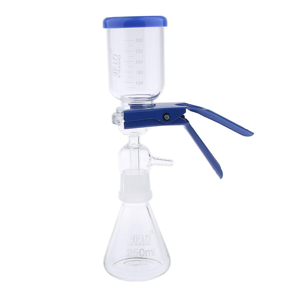 250ml Filtration Apparatus Vacuum Lab Filtering Unit w/ Clamp