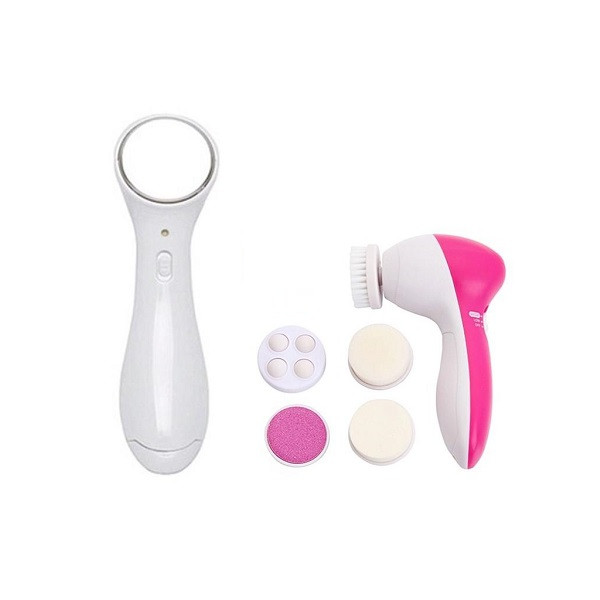 Bộ Máy Massage Ion + Máy Rửa Mặt 5 in1 Skin Xoay